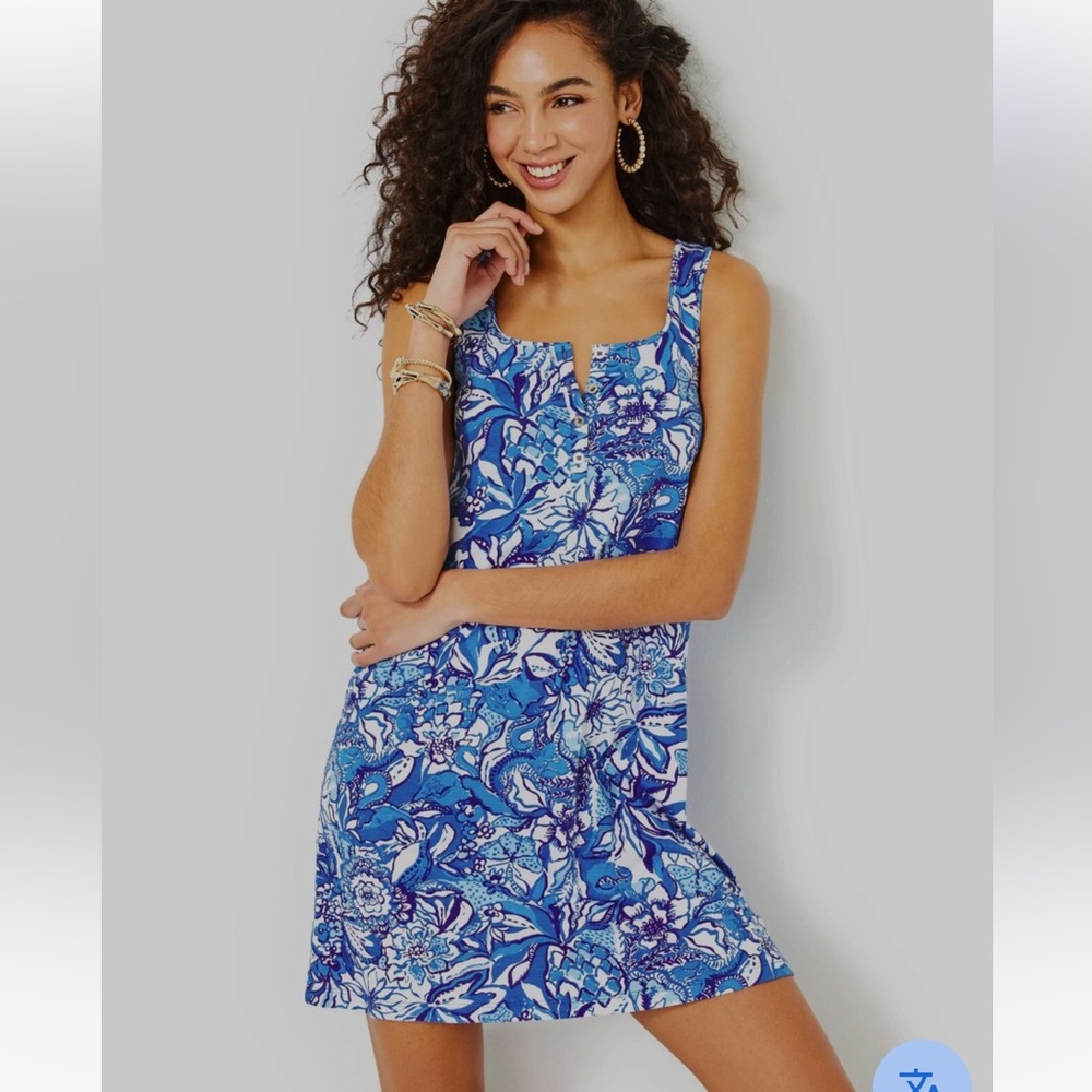 NWT Lela Flocking Fabulous blue tank dress